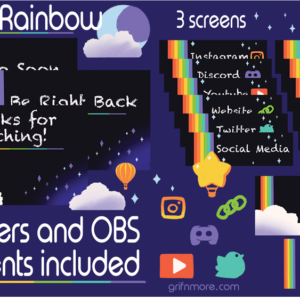 Midnight Rainbow- Deluxe Streamer Setup Pack